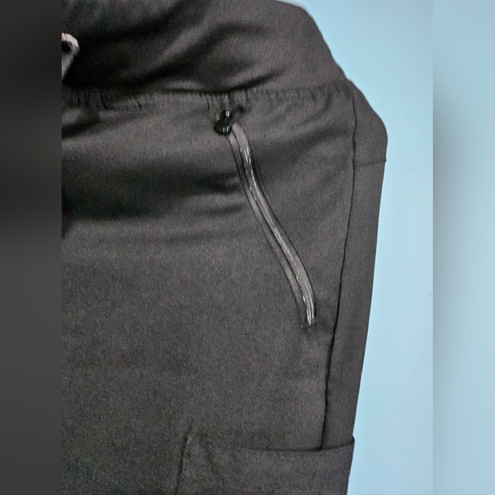 Black Women's Drawstring Scrub Pants - Picture 5 of 8